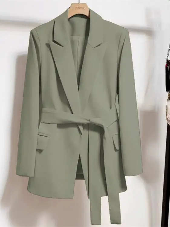 Prendas de abrigo para Mujer, abrigo, Blazer para Mujer, mangas para Mujer, regalo negro francés, tendencia recortada para Mujer, nuevo cuello con muescas que combina con todo