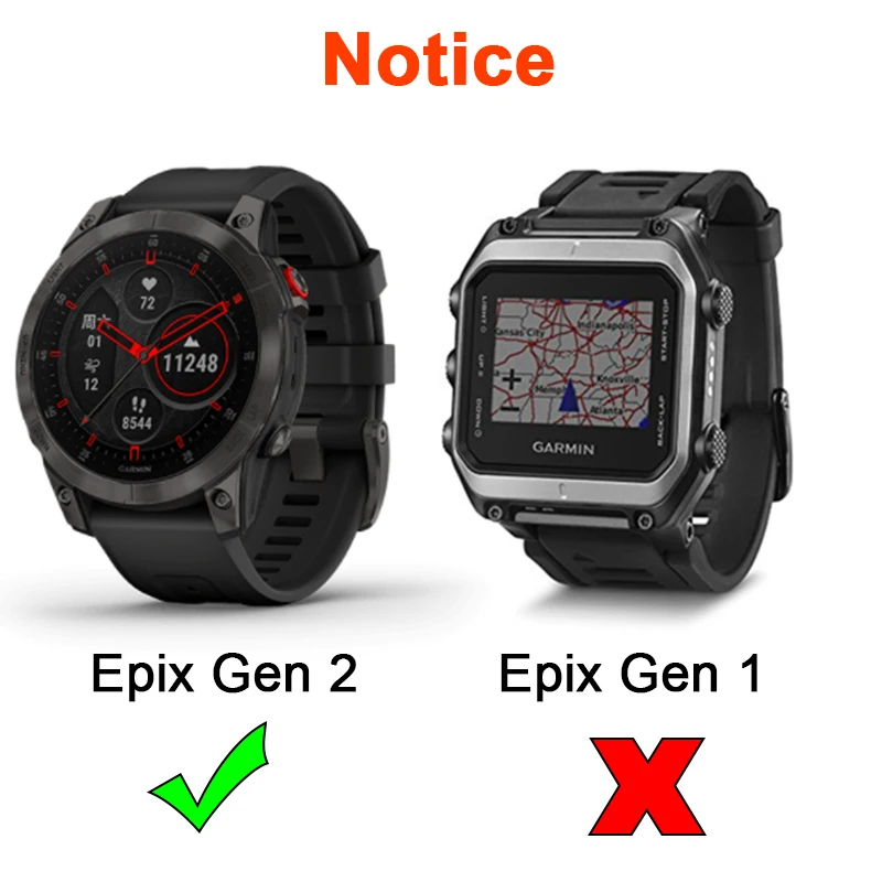 For Garmin Epix Gen 2 Smart Watch Ultra Clear Slim Anti-Scratch Soft TPU Hydrogel Film Screen Protector -Not Tempered Glass