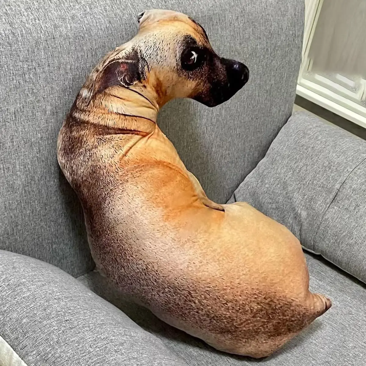 Individuelles Hundekissen, 3D-Simulations-Hundekissen, 50 cm, lustiges Shiba Inu Plüschkissen, Hundestofftierkissen, Stuhlkissen
