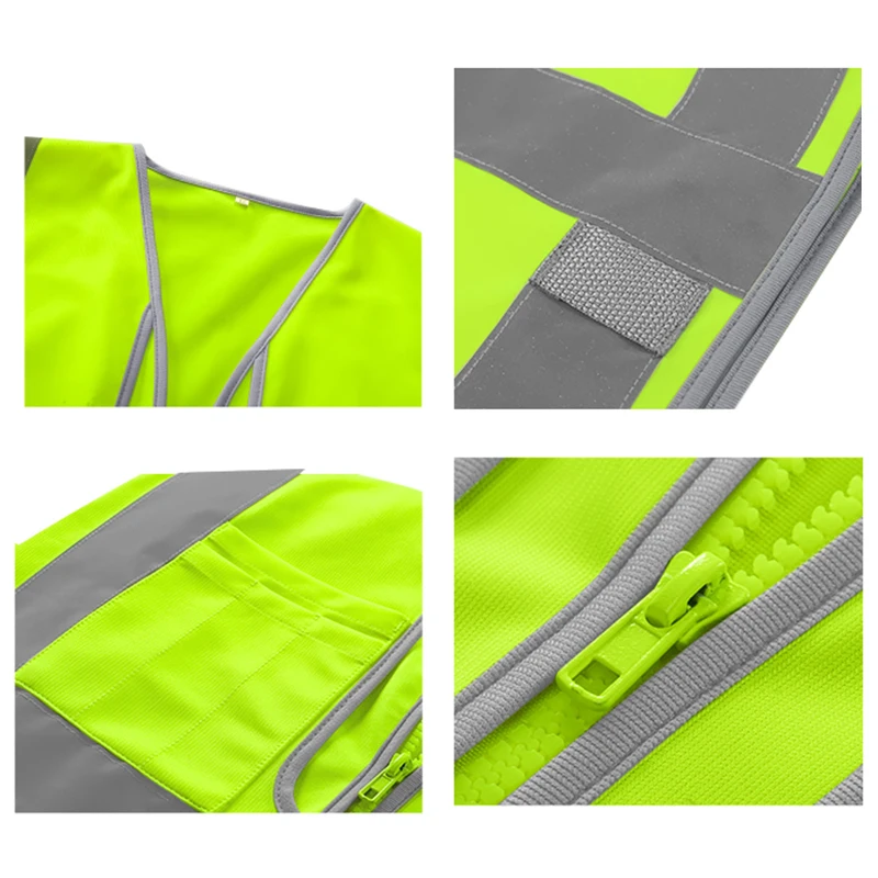 Reflective Vest for Motorcycle Motorbike Safety Vest Reflective with Big Pockets Construction Vest Reflector