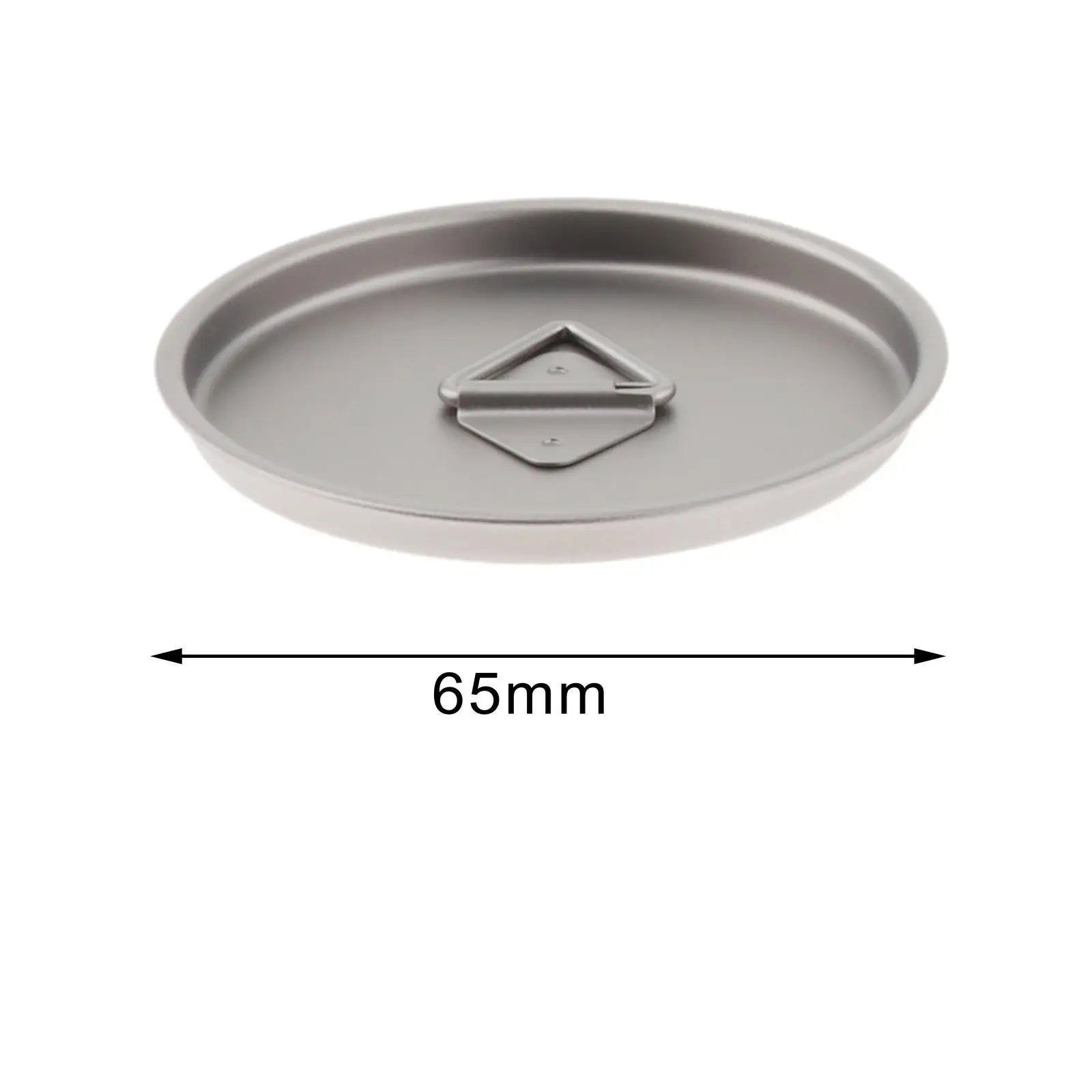 Titanium Water Cup Lid Coffee Mug Lid Drinkware Tableware Camping Pot Lid with Loop for Backpacking Water Cup Picnic Grilling - view 5