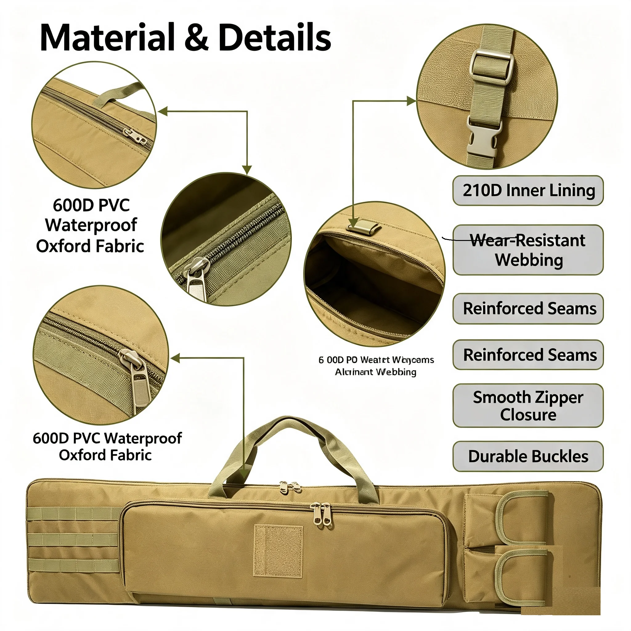 Multi-functional Tactical Backpack Large Capacity Toy Blaster Storage Bag Waterproof Fishing Tackle Bag for Outdoor CS Camping