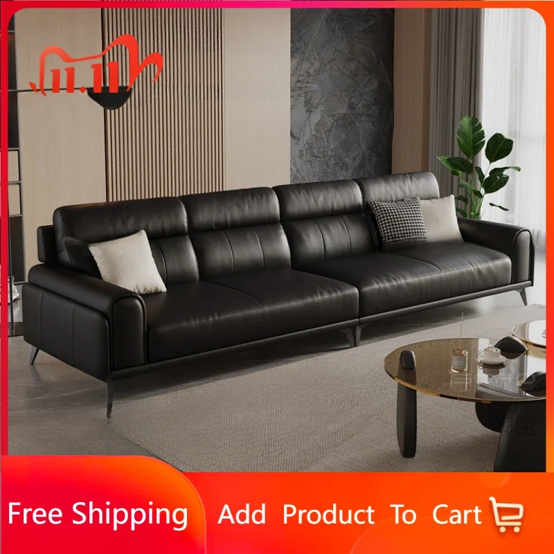 

Minimalistic Living Room Sofas Nordic Style Elegant Chaise Lounge Lazy Sofa Leather Sectional L Shape Meuble Salon Furniture