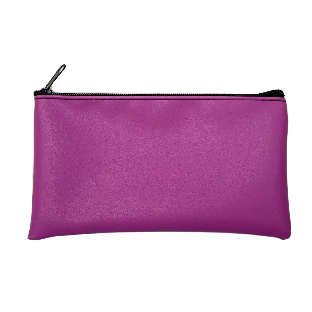 محفظة انغلق بو بيل حقيبة صغيرة المدمجة البنك المغلفات حقيبة الودائع النقدية 11x6 بوصة بولي Leather الجلود المال الحقيبة عملات مستحضرات التجميل #1