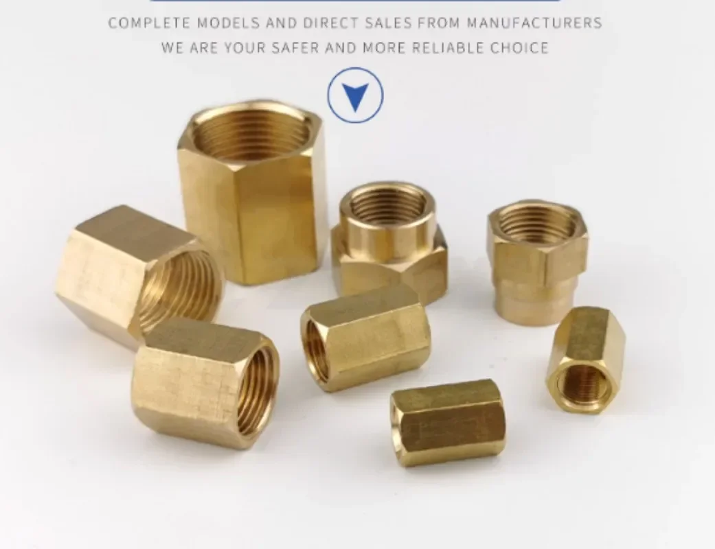 

10Pcs Brass Hex Reducer Pipe Fitting 1/8 1/4 3/8 1/2 3/4 1 inch Thread Copper Adapter Equal Coupler Connector Plumbing Joint