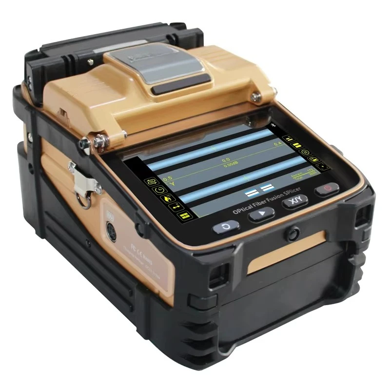 Digital Touch Screen  Optical Fiber Fusion Splicer  AI-8C Six Motors SM/MM FTTH Splicing Machine Upgrade AI-8