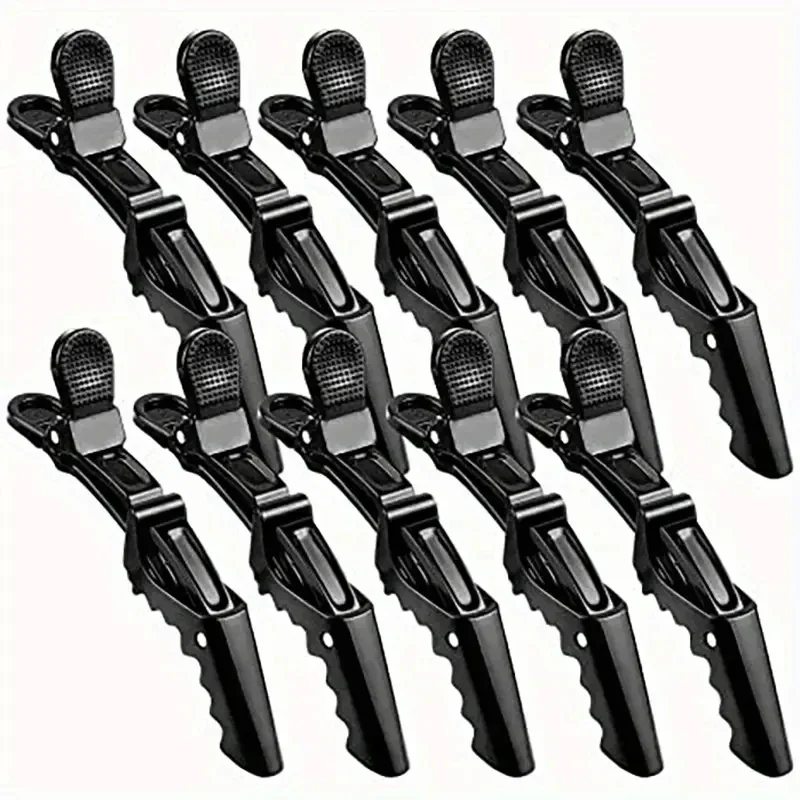 

5pcs Alligator Hair Clip Plastic Nonslip Hairpin Black Pink Durable Hair Clamp Hairdressing Styling Accessories for Woman Man