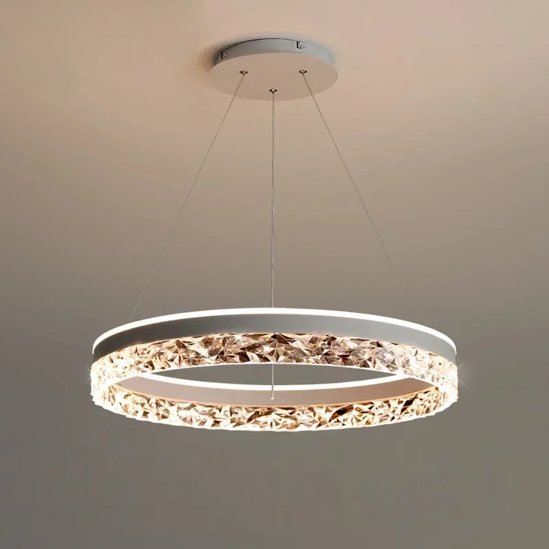 Lustres LED modernos para decoração de casa, luminária, sala de estar, sala de jantar, quarto, cozinha, lâmpada suspensa circular