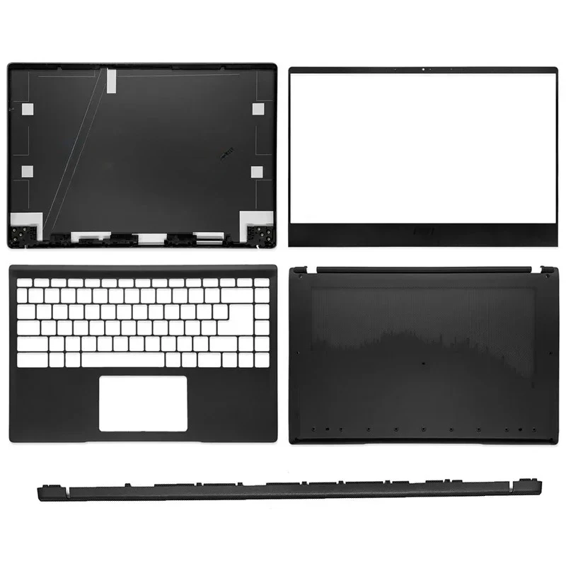 

NEW LCD Back Cover/Front Bezel/Palmrest/Bottom Case/Hinges For Modern 14 MS-14D1 14D2 14DK M14 Laptop Top Back Case Black