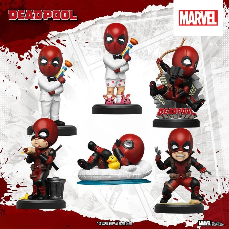 

Marvel Series Avengers Deadpool Q Version Hand-held Office Creative Blind Box Cartoon Doll Desktop Ornaments Toy Christmas Gift