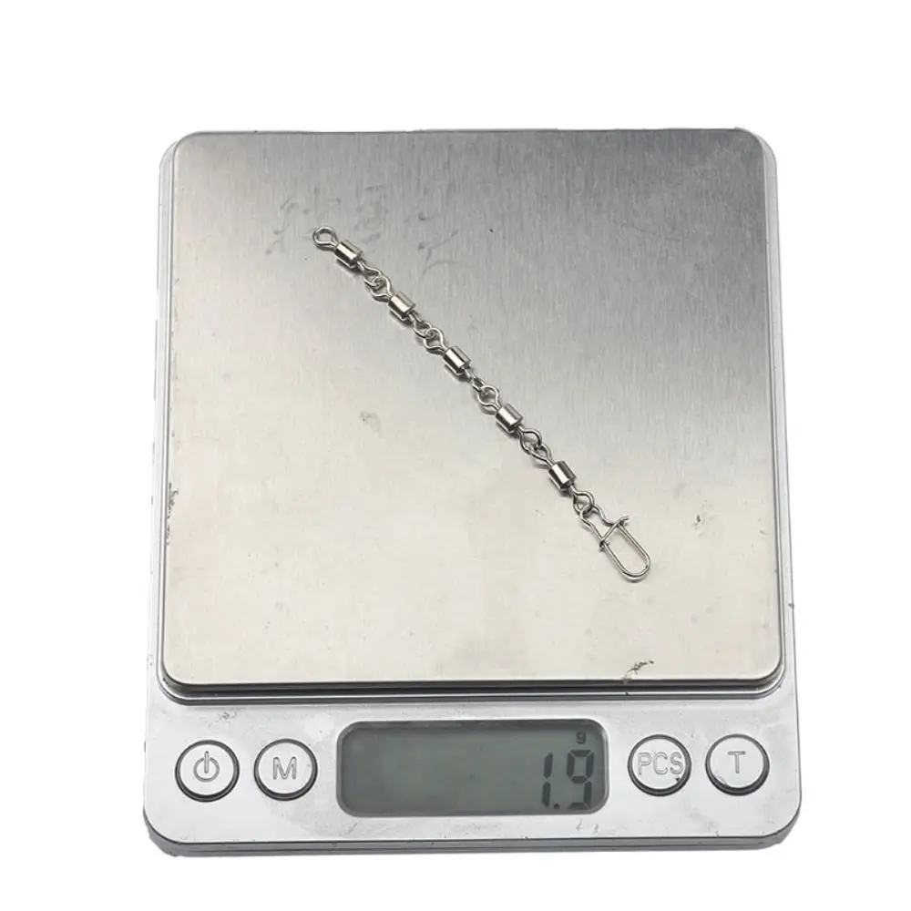 

10pcs Stainless Steel Rolling Swivel Snap Anti-bite Chain Rolling Swivel Snap Copper Alloy Protected Line Sea Fishing Lure