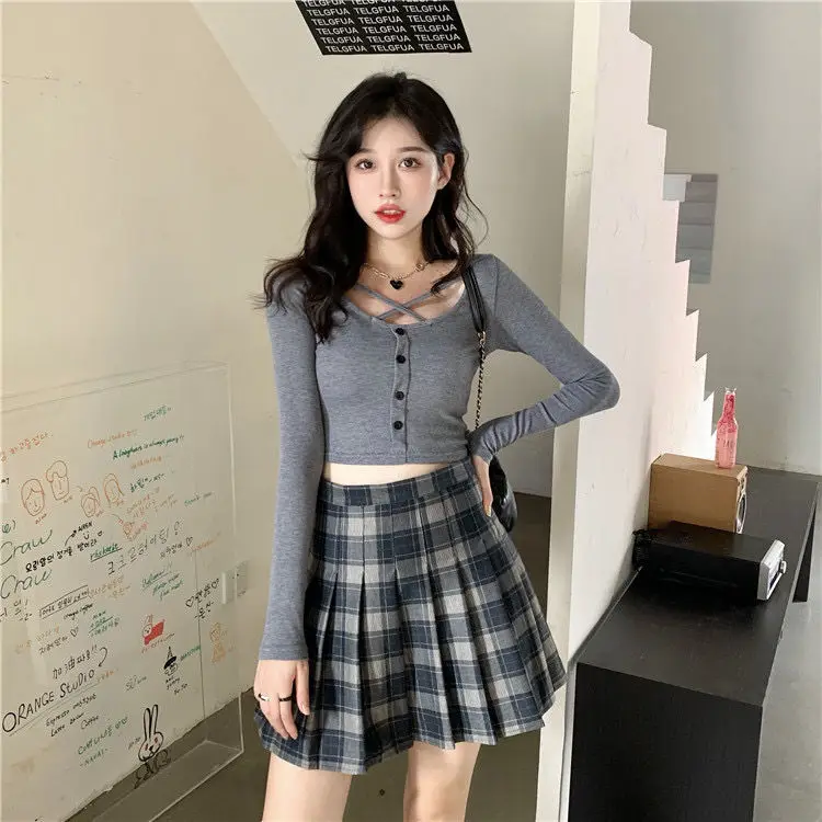 Autumn Summer Fashion Women Korea Uniform Style Jk Dress Set Girl Long Sleeves Jk Uniform Set Lady Fashion College Style Set