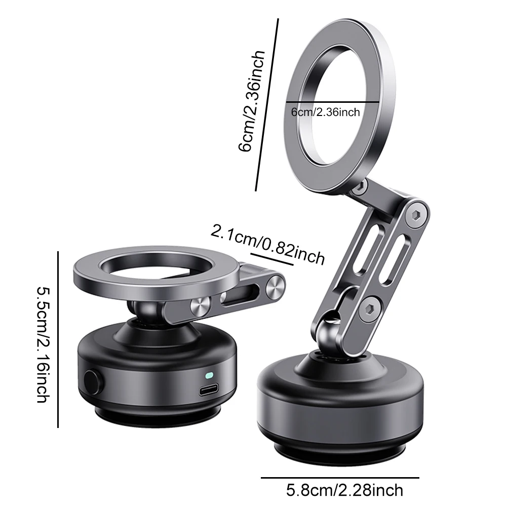 

Магнитный вакуумный автомобильный держатель для телефона Magsafe, складная присоска, навигационная подставка, кронштейн, автомобильный магнитный держатель для Magsafe iPhone