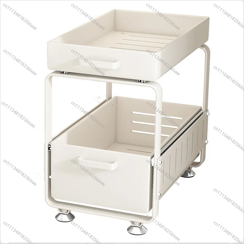 For Layered Shelves for Kitchen Sink, Pull-out Seasoning Bottles, Cans, Dishes, Cupboards, Pull Basket Storage Shelves