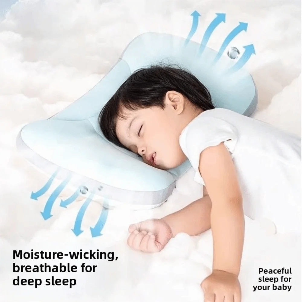 New Reversible Pillow Breathable Comfortable Newborn Pillow Soft Green Sleep Pillow Children