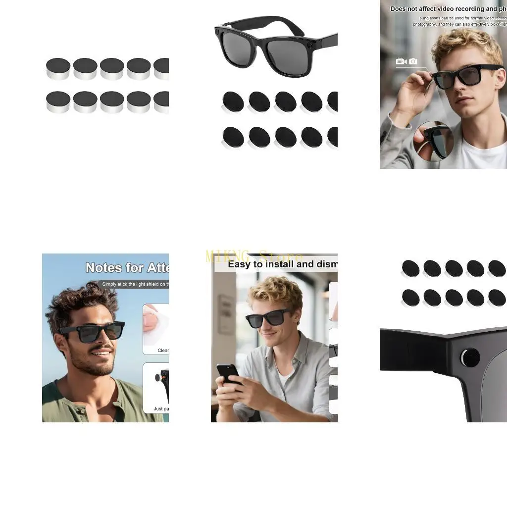 Pack of 12 Wearable Device Privacy Filter Covers Glasses Light Blocker Best Sale