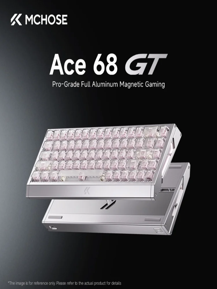 MCHOSE Ace68 GT Aluminiumlegierung Magnetschalter Gaming-Tastatur 68 Tasten 8000Hz Polling-Rate RT 0,001mm 0,06ms Gaming Mechanische Tastatur