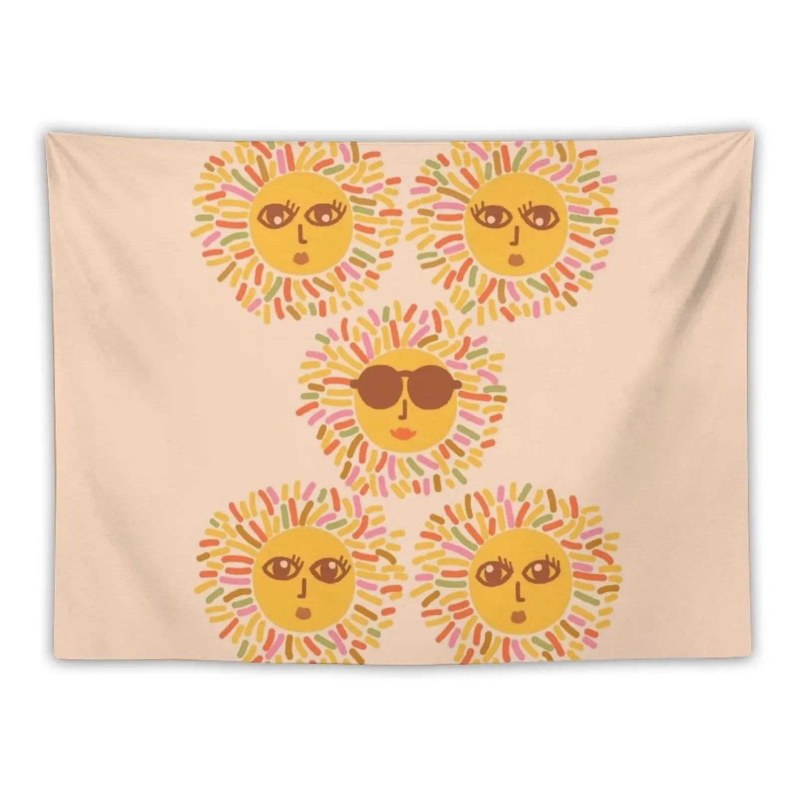 Retro Sunshine Parti - Summer vibes #positivevibes Tapestry Anime Decor Aesthetic Decoration Room Decorator Tapestry