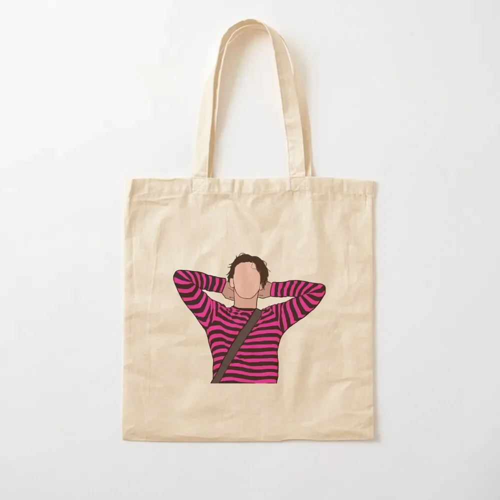 Yungblud Pink Stripes Tote Bag great bag Candy bags custom fabric bag Women's shopper