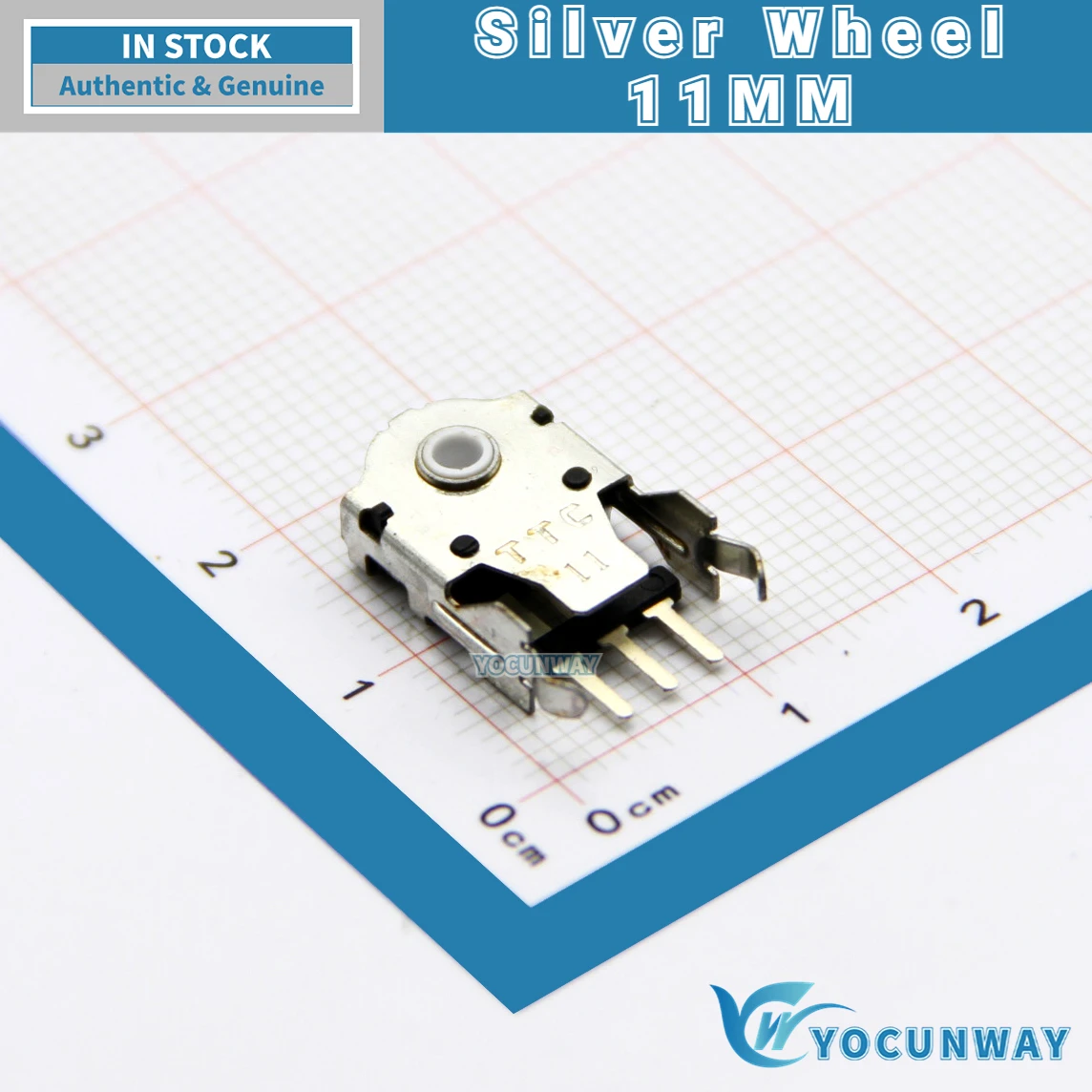 5Pcs-100PCS New Original TTC 8 9 10 11 14mm Rotary Mouse Scroll Silver Wheel Encoder 24 Million Force Core Repair Wholesale