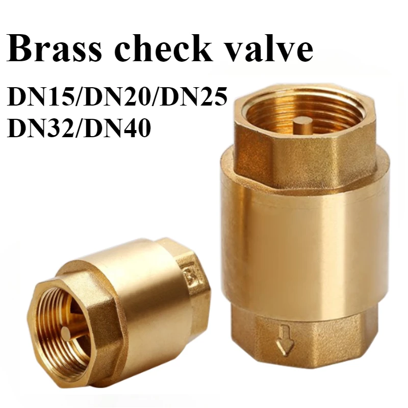 

1 шт. DN15/20/25/32/40 NPT латунные пружинные обратные клапаны с резьбой встроенной резьбой 25 мм диаметром 200WOG для контроля воды внутренняя резьба
