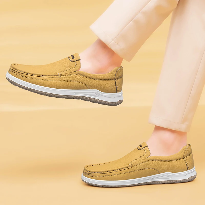 

Лидер продаж, мужская повседневная обувь из натуральной кожи, роскошные брендовые легкие удобные лоферы на мягкой подошве, деловая офисная официальная обувь