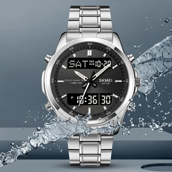 Skmei 2049 fashion watches men&#x27;s watch backlight sports waterproof alarm clock 3 time countdown timer digital watch