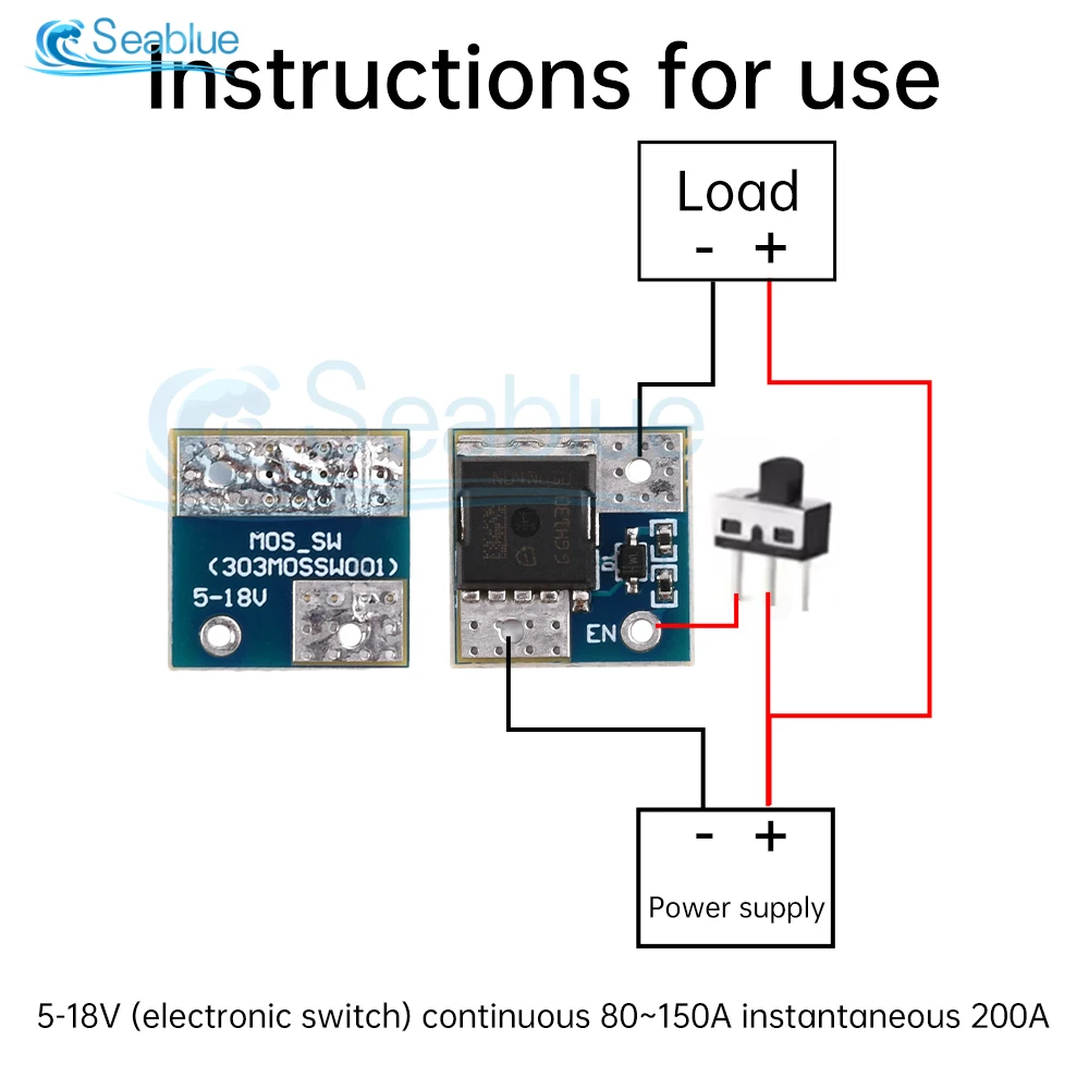 5-18V 80-150A Mini High-power MOS Trigger Switch Driver Module Field-effect Transistor PWM Regulation Electronic Switch Board