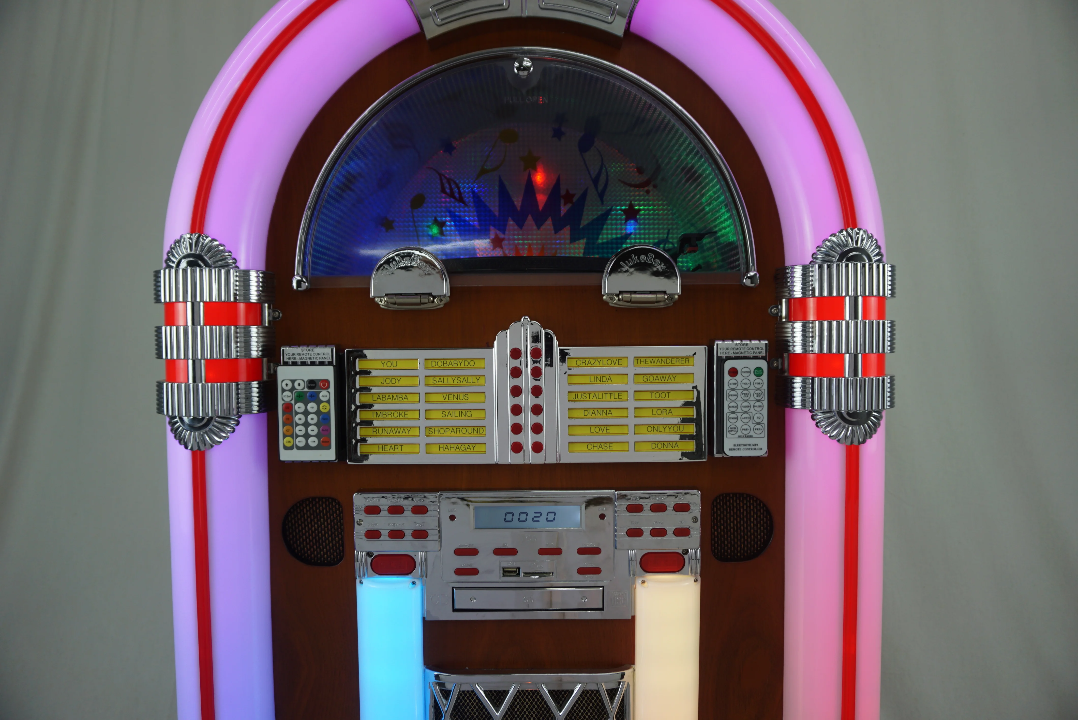 American Retro Style Digital Jukebox for Bluetooth USB SD Card