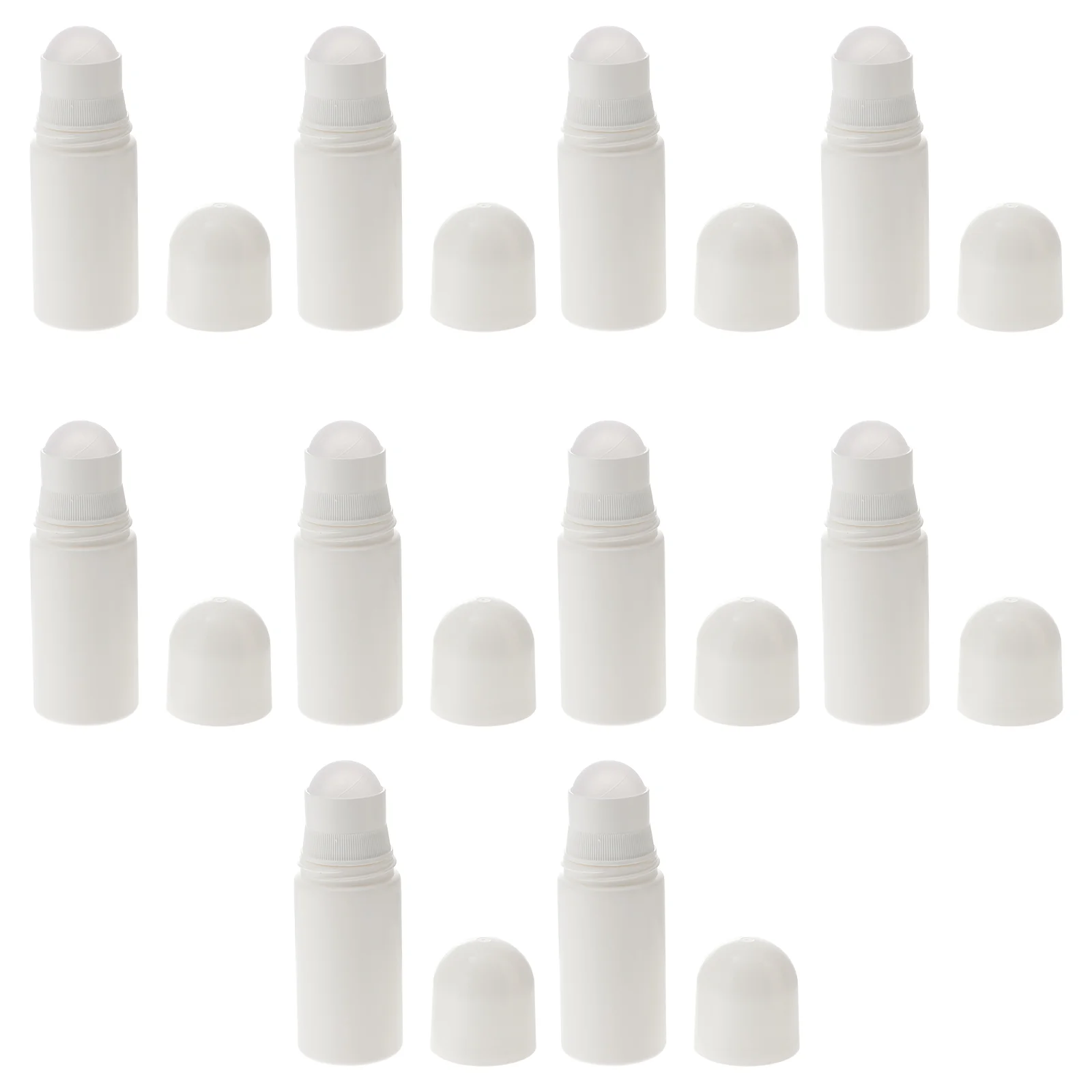 

10pcs 50ML Plastic Roller Bottles for Essential Oils Empty Refillable Roll on Bottles Reusable Leak-Proof DIY Containers with Pl