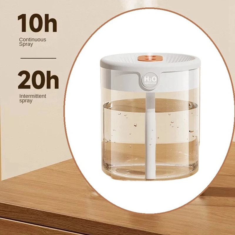 رذاذ مزدوج رذاذ المرطب ، USB ، سعة كبيرة ، المنزل ، كتم الصوت ، غرفة نوم ، مكتب ، ضوء الليل ، جديد ، 2L