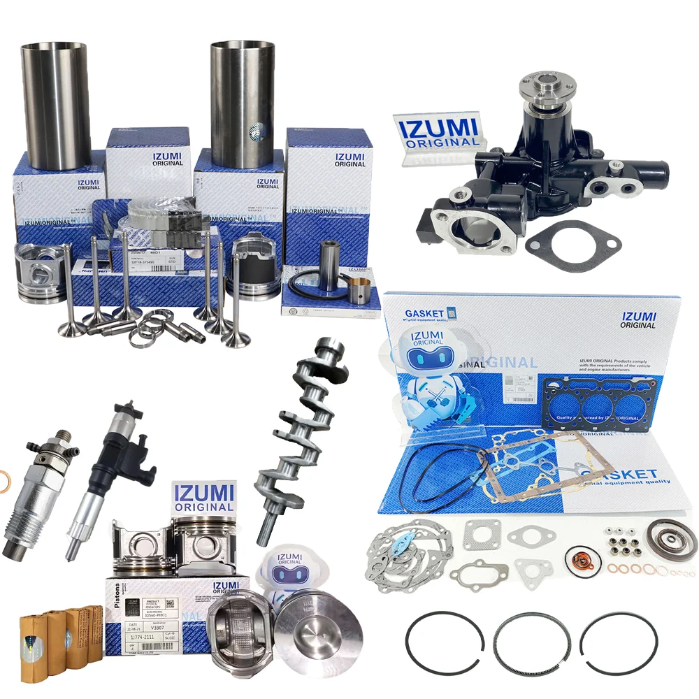 IZUMI V1902 For Kubota  Engine Con Rod Bearing V1902 Crankshaft Piston Linre Rebuild Kit