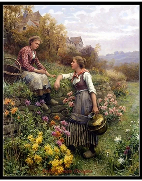 

Gossips - Рукоделие для вышивания DIY DMC Высокое качество - Наборы для вышивки счетным крестом 14 карат Картина маслом