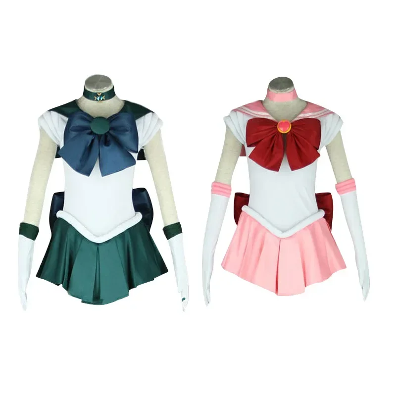 Adults Kids Cosplay Anime Sailor Moon Costume Wig Anime Tsukino Usagi Dress Halloween Costumes Suit Wig Loli Clothing Party Suit