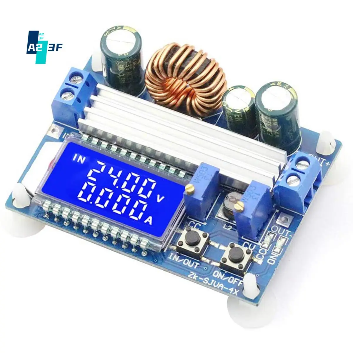 A23F-35W DC 5.5-30V To 0.5-30V Digital LCD Display Automatic Step Up Down Buck Boost Converter Power Supply Module Adjustable