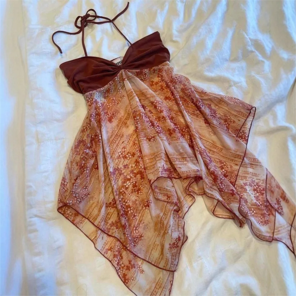 

Slim Vestidos Dresses For Ladies Spaghetti Strap A-line Dress Retro Temperament Women's Clothing Holiday Vacation Sling Printed