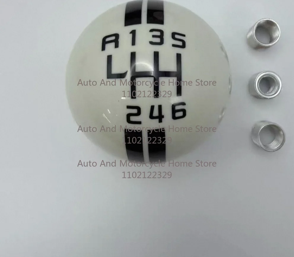 beler 6 Speed Manual Gear Shift Knob Ball Fit for Ford Mustang Shelby GT 500 Cobra MT White Car Accessories