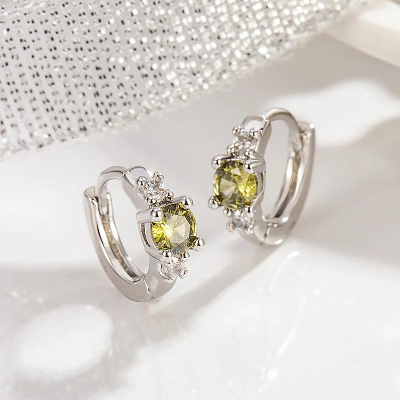 

Wind Olive Green Earrings Women's Ins Retro Temperament Fashion Versatile Niche Design Ear Jewelry