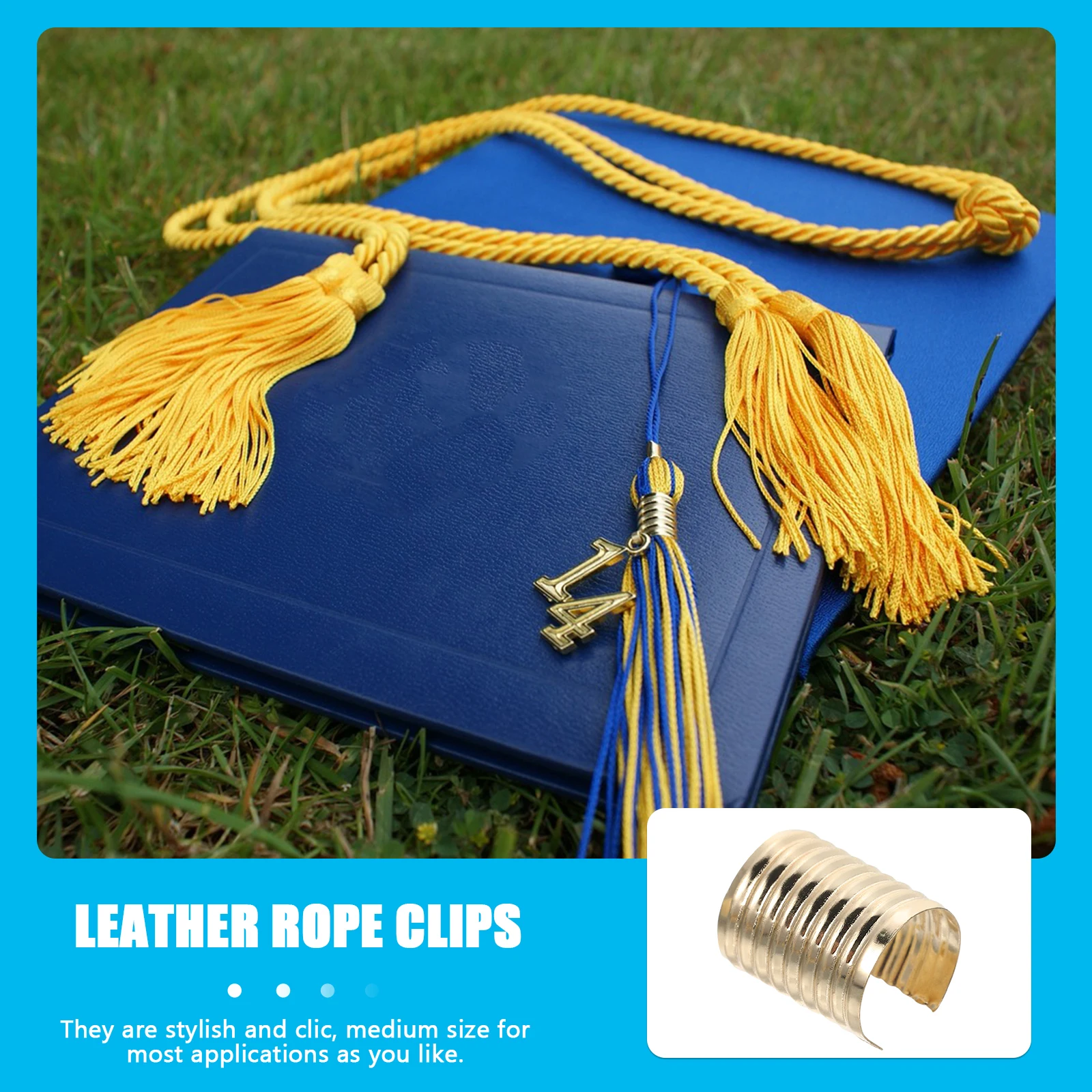 

100 Pcs Tassel Tail Clamp Rope Clip Fastener Tassels to Weave Wire Iron Pinch Crimp Office