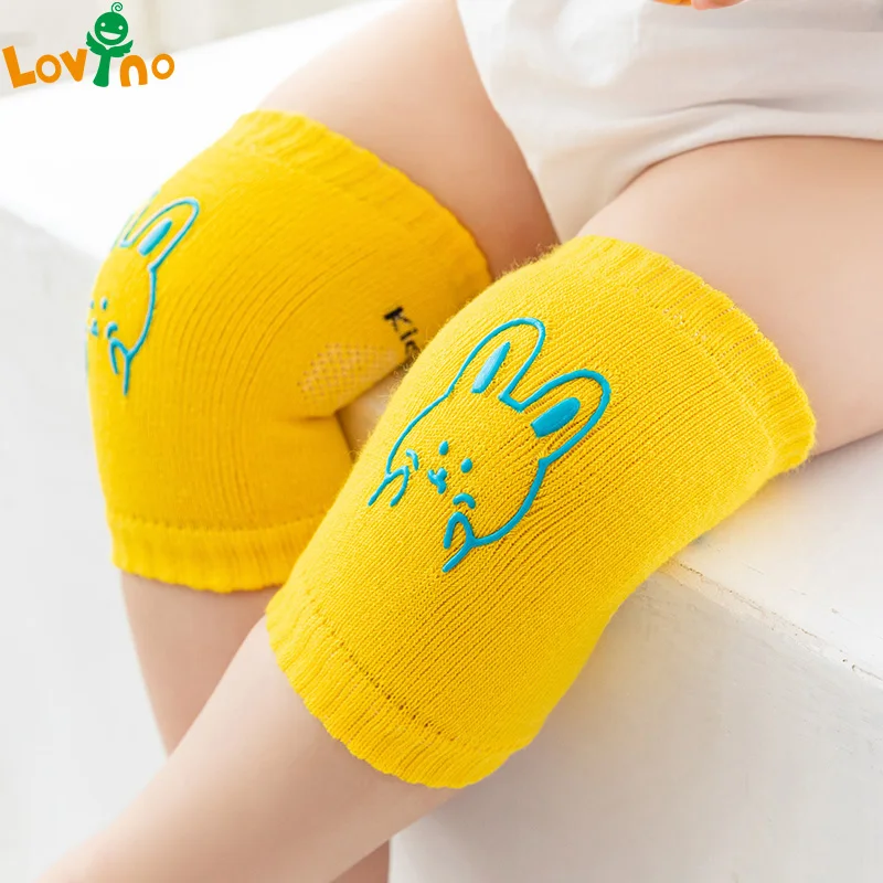 Rodilleras con estampado de dibujos animados para bebés, rodilleras antideslizantes para gatear, Protector de rodilla necesario, Leggings para bebés, artículos de seguridad para bebés, Color caramelo