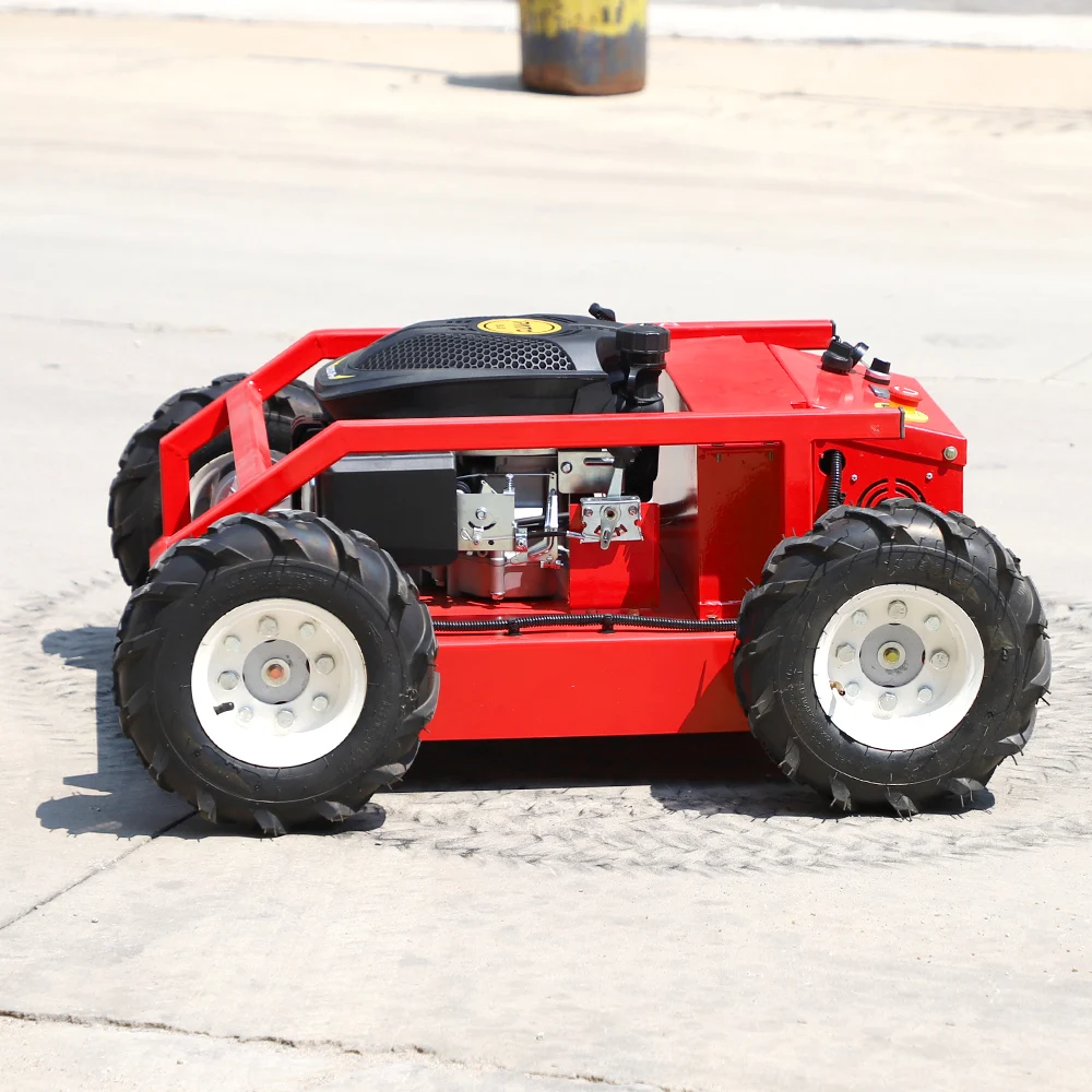

CE Certified New Design Cutting Width 800mm 1000mm Self-Propelled Crawler Design Intelligent Remote Control Mower