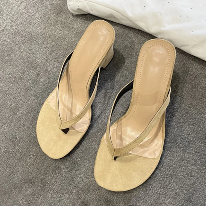 

Liyke, летние модные тапочки на танкетке, женские пляжные повседневные сандалии-гладиаторы с квадратным застежкой на носок, шлепанцы, обувь Zapatos De Mujer