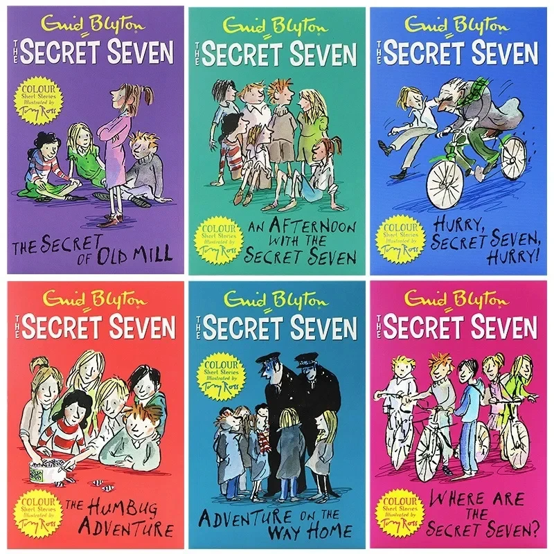 6 Book/set Enid Blyton The Secret Seven Adventure Detective Short Fiction Novel English Story Children's Literature Book