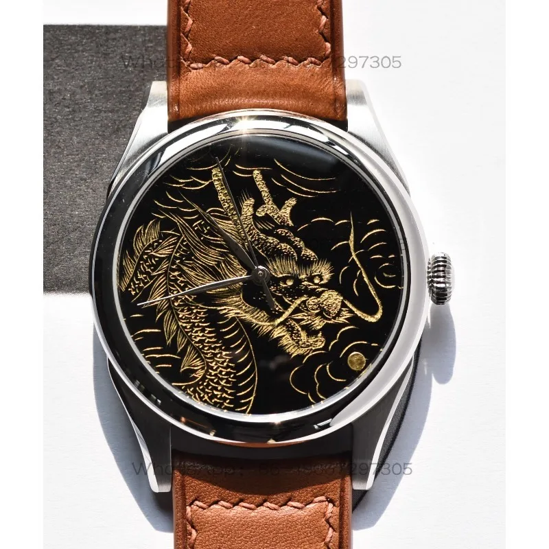 Crafted Golden Dragon Fireball Limited Edition Watch with Mechanical Movement By Guo Chao