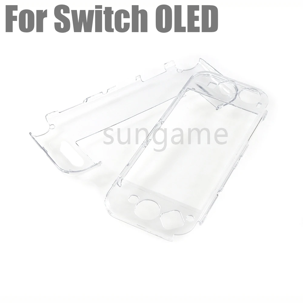 10sets Crystal Protect Shell Compatible For Nintendo Switch OLED Transparent Hard Case Cover Console Accessories