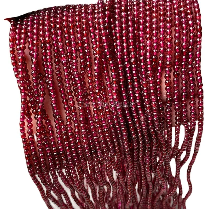 Jingdong joyería granate Natural pulsera de tres capas multicapa ultrafino vino rojo joyería de mano versátil de verano para mujer entera