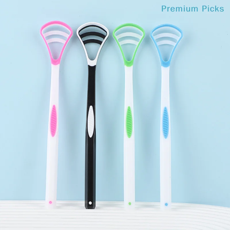 Dual Uses Tongue Scraper Cleaners Reusable Oral Health Cleaning Brush Hygiene Care Toothbrush Mouth Fresh Breath Scraping