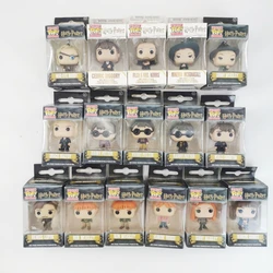 FUNKO NEWest Keychains Harry Series Potter Keychain Albus Dumbledore Snape Luna Hermione Ron Jinny Weasley Action Figure Toys