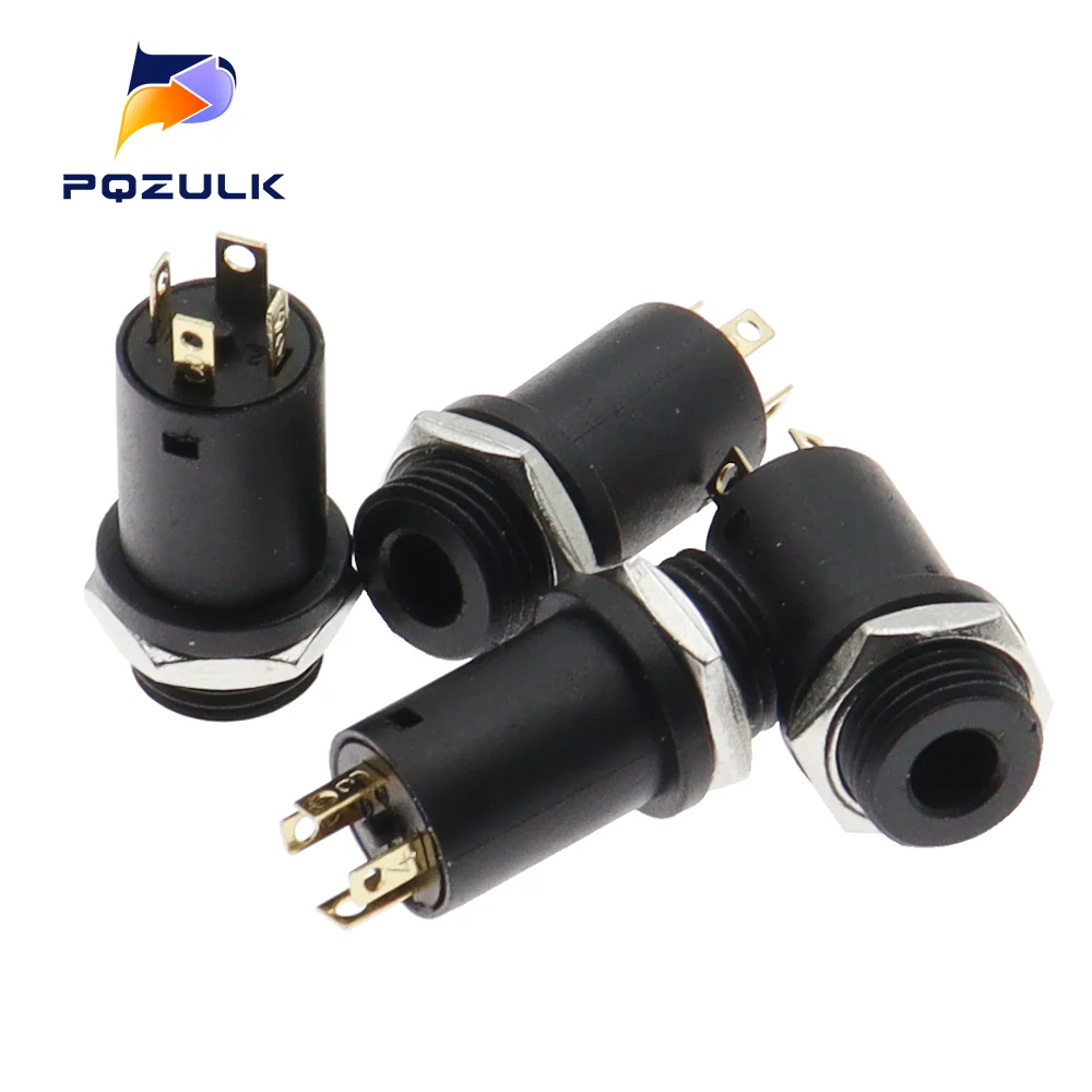 10PCS 3.5mm 4 Channel Female Headphone Stereo Jack Panel Mount Connector Audio Video Vertical Socket Gold Plated High Quality