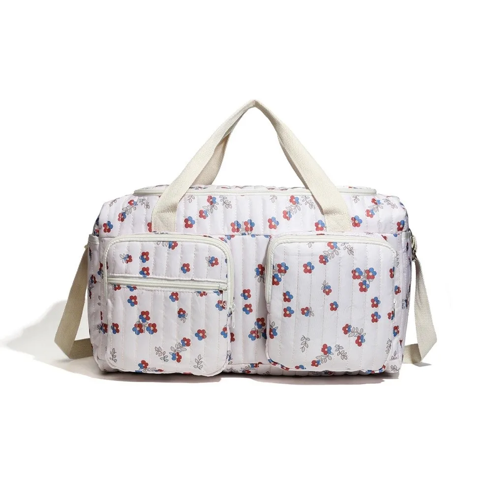 

Little Bear Embroidered Diaper Bag Lightweight Practical Diaper Changing Tote Bag Leisure Large Capacity Mommy Bag